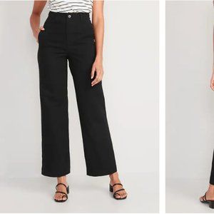 NWT Old Navy High Waisted Black Wide Leg Work Pants